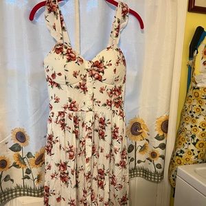 Floral sun dress- size small.